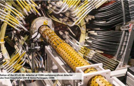 Installation fo the ATLAS IBL detector at CERN containing silicon detector modules from Fraunhofer IZM