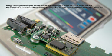 Energy consumption during use, repair and the recycling process is only a fraction of the factors that the researchers at Fraunhofer IZM are investigating as part of life cycle assessments