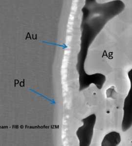 Ag Sintering focused Ion Beam, Fraunhofer IZM