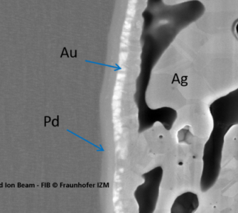 Ag Sintering focused Ion Beam, Fraunhofer IZM