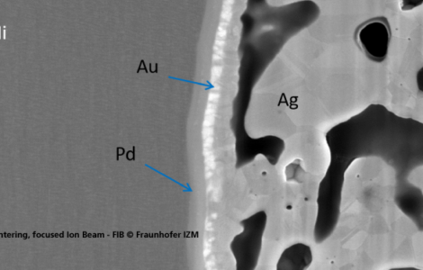 Ag Sintering focused Ion Beam, Fraunhofer IZM