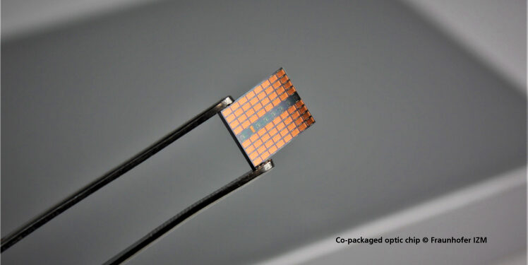 Co-packaged optic chip, Fraunhofer IZM