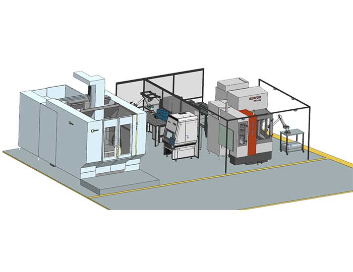 Schematischer Entwurf zum Demonstrator – Digitalisierungslösungen in der Produktionstechnik - Fertigung einer Brennstoffzelle, , Bild: Fraunhofer IPK