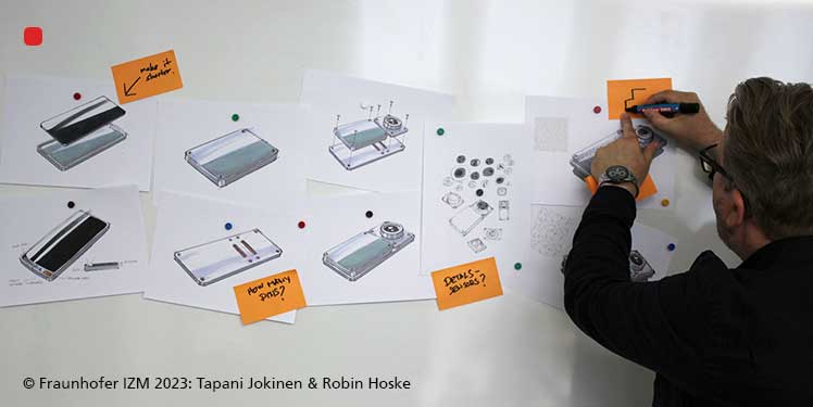 MODEST CUBE: Eine Vision für nachhaltiges Produktdesign von Smartphones © Fraunhofer IZM 2023: Tapani Jokinen & Robin Hoske