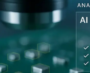 Visualisierung der SMD Bestückung mit KI; Leiterplatte, Mikroskop, Text